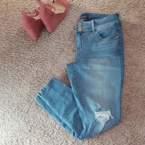 Torrid distressed skinny jeans